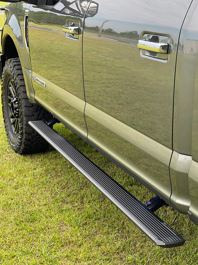 2019-2021 Chevy Silverado Crew Cab; Power Retractable Running Boards Running Boards Steelcraft   