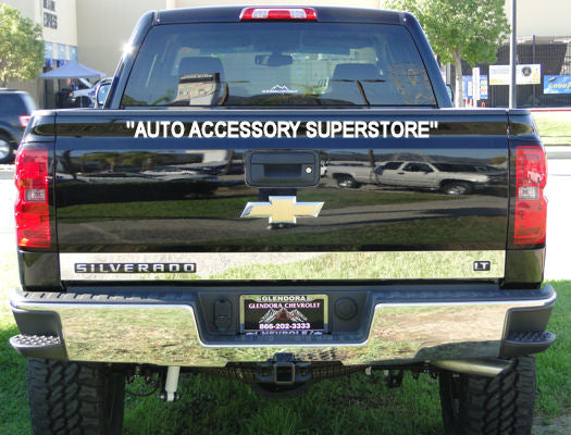 2014-2018 Chevy Silverado (Silverado Cutout Only) Chrome Lower Tailgate Trim Chrome Tailgate Trim Pro Trim   