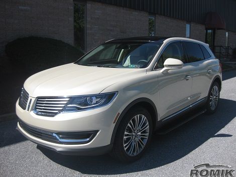 2016-Present Lincoln MKX | Lincoln Nautilus Running Boards (RB2-B Black Style) Running Boards Romik   