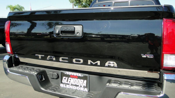 2016-Up Toyota Tacoma Chrome Lower Tailgate "LETTERS" Only Chrome Tailgate Trim QAA   