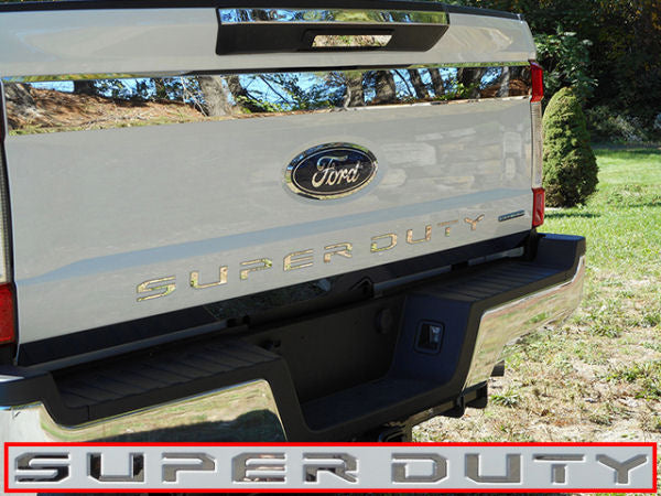 2017-2019 Ford SuperDuty Chrome Lower Tailgate Trim "LETTERS" Only Chrome Tailgate Trim Pro Trim   