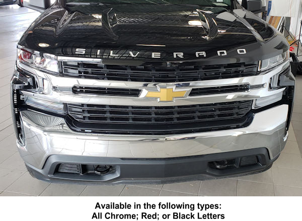 2019-Up Chevy Silverado 1500 Hood Letters Chrome Trim AAS Trim   