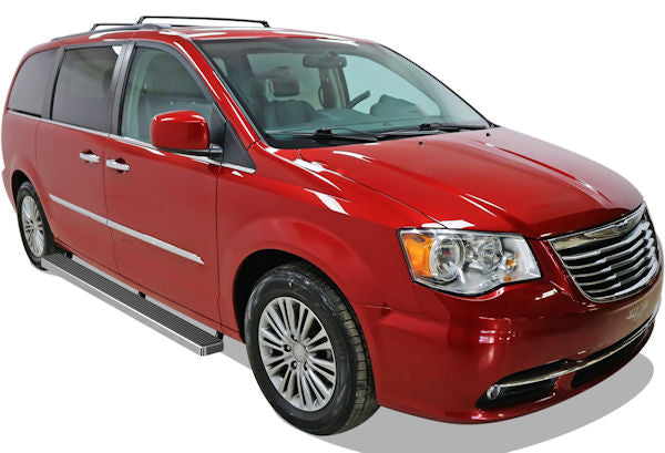 2008-2021 Dodge Grand Caravan Running Boards (Aluminum Brite Side Edge) Running Boards APS Auto   