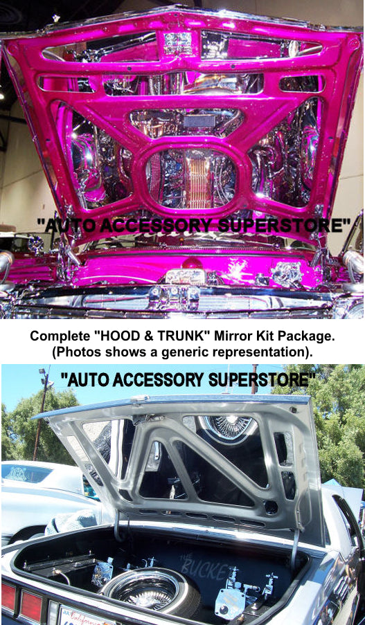 1978-1987 Chevy Malibu Hood & Trunk Mirror Kit Package Mirror Kit AutoLuxe   