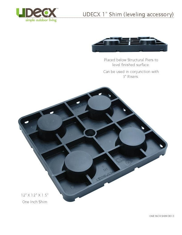 UDECX®: 1" Shim Blocks (6 Pack) Patio UDECX   